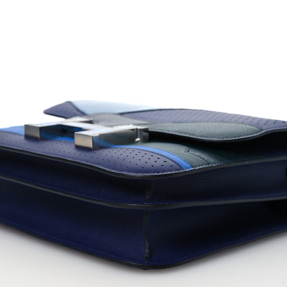 Hermes Shiny Alligator Swift Perforated Lizard Endless Road Constance 24 Bleu Zellige Bleu Encre Blue Nuit Vert Anglais 10 of 11