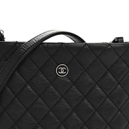 Chanel Aged Calfskin Quilted Crossbody Bag Black 9 of 14