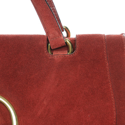 Gucci Suede Medium 1973 Top Handle Satchel Red 10 of 12