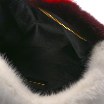 Prada Mink Fur Face Clutch White Multicolor 5 of 8