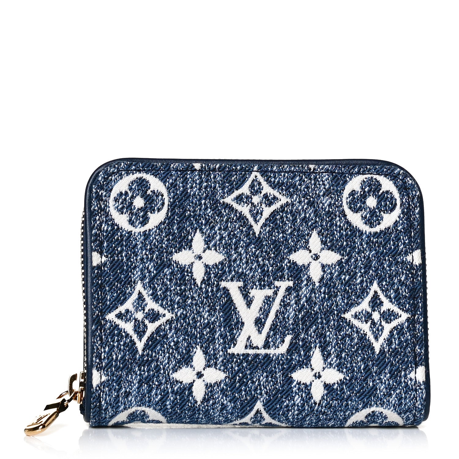 Louis Vuitton Denim Monogram Jacquard Zippy Coin Purse Bleu 1 of 8