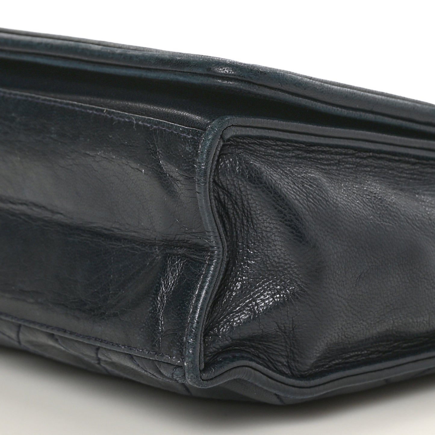 Lambskin Quilted Timeless CC Small Single Flap Navy Blue