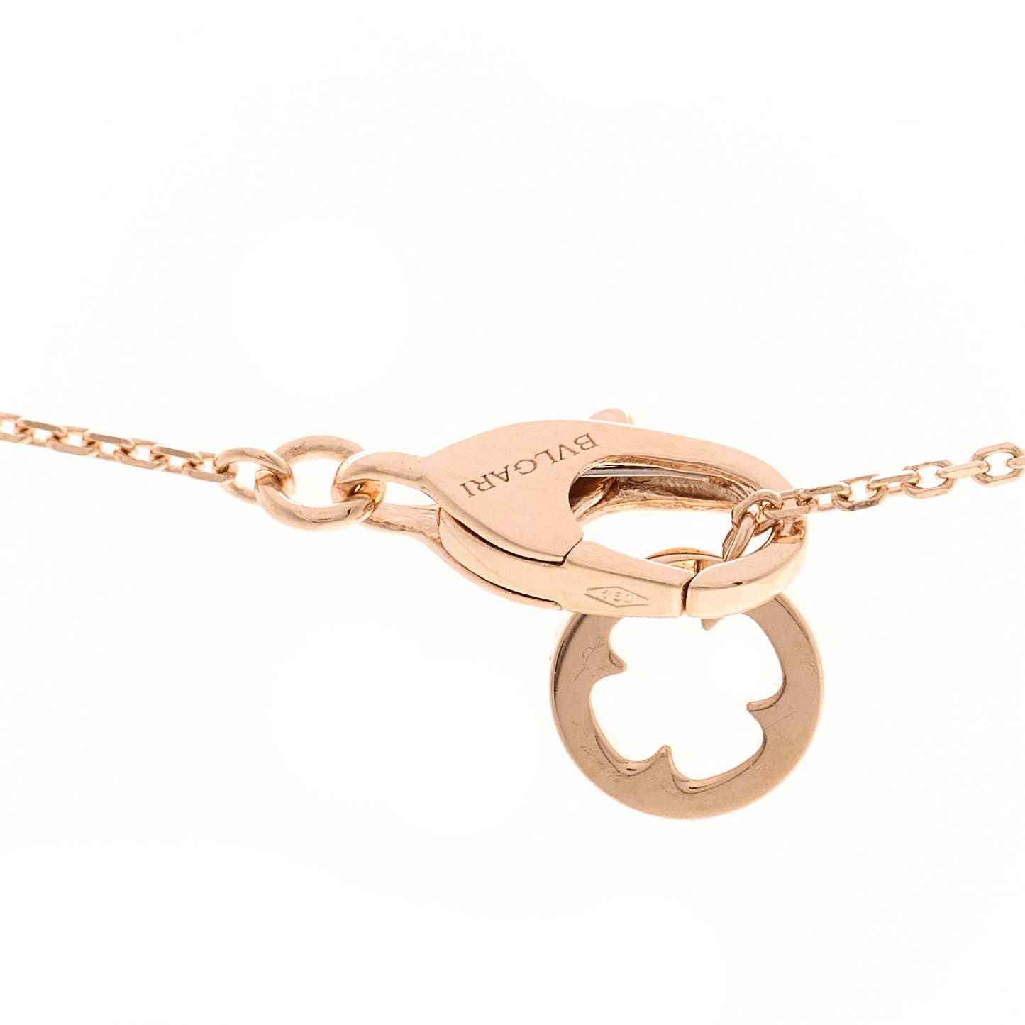 18K Rose Gold Diamond Fiorever Pave Pendant Necklace
