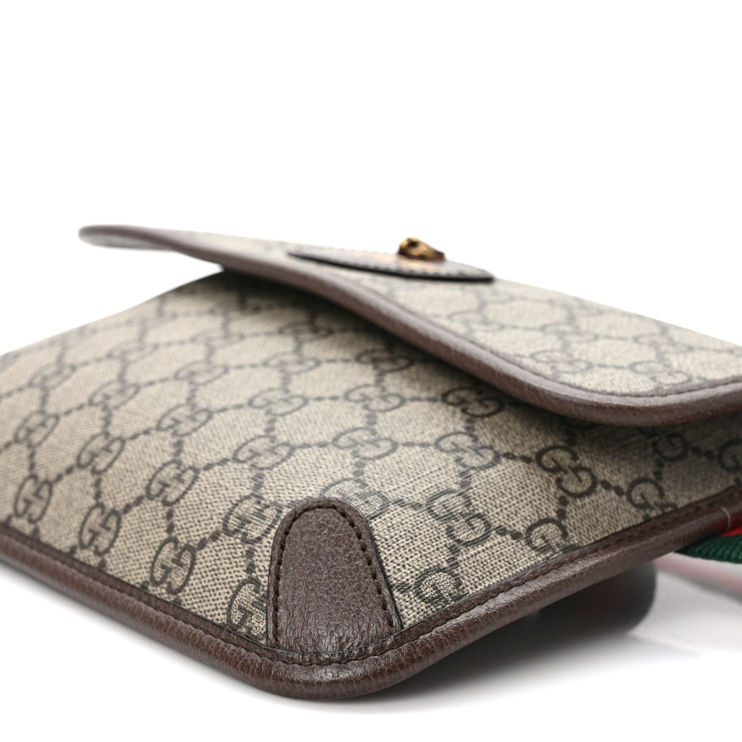 GG Supreme Monogram Neo Vintage Web Belt Bag Brown