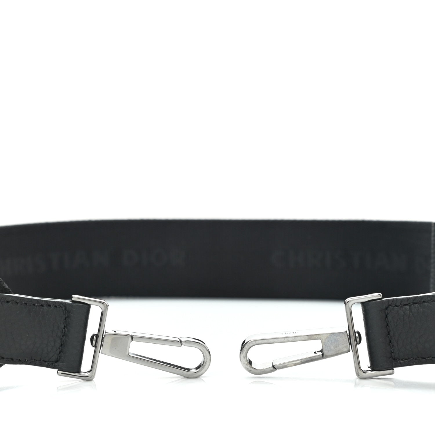 Christian Dior Canvas Embroidered Shoulder Strap Black 3 of 4