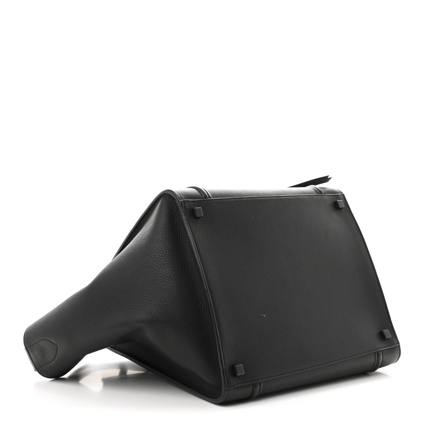 Grained Calfskin Medium Phantom Luggage Black