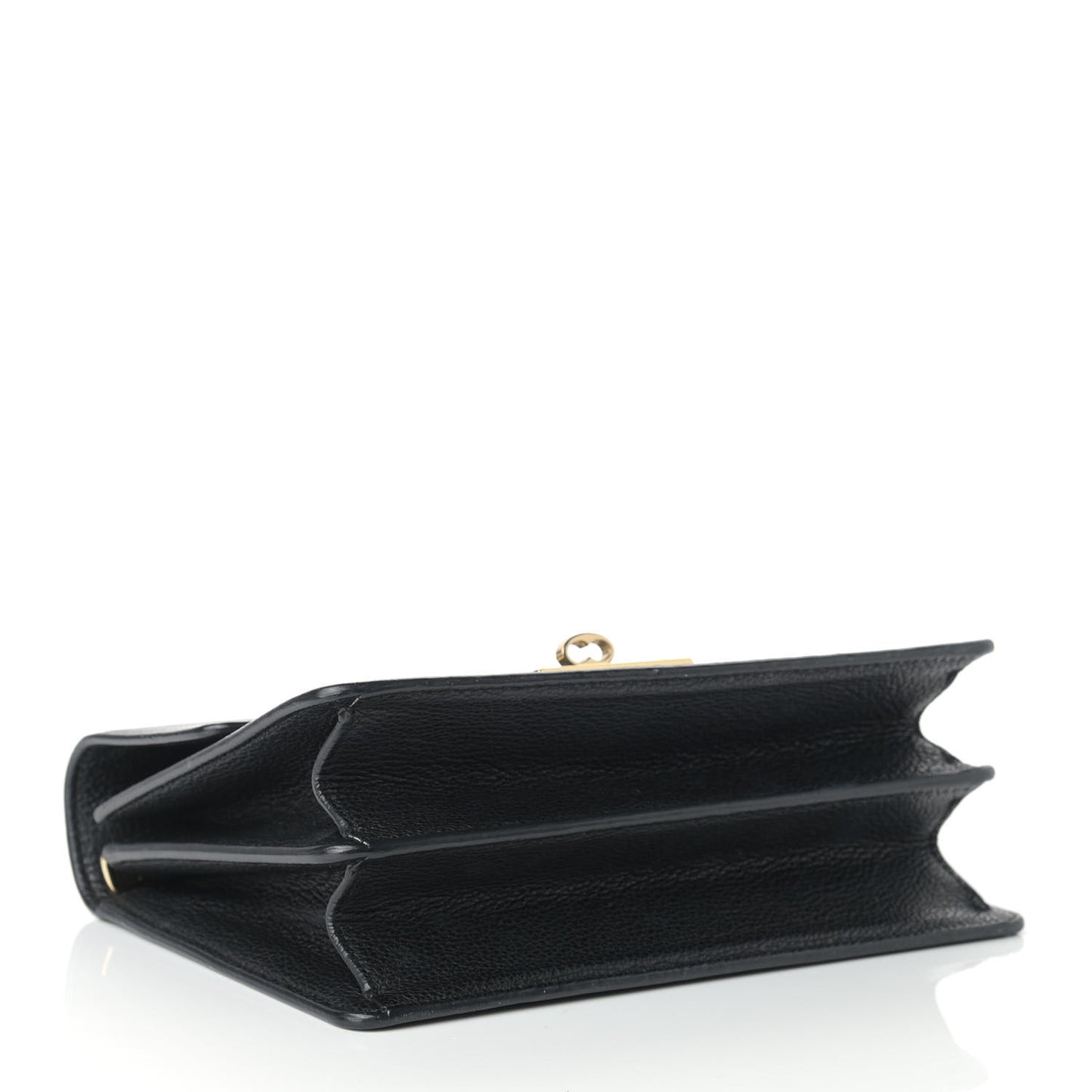 Grained Calfskin Rosalia Shoulder Bag Black