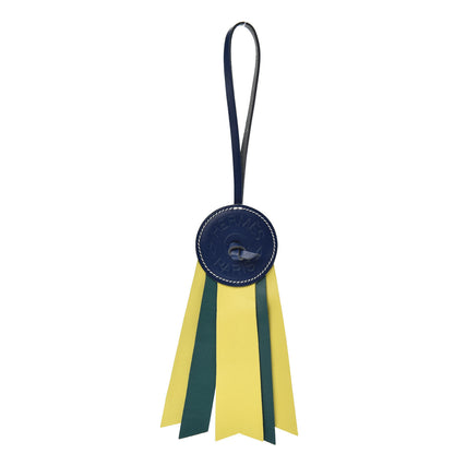 Hermes Vache Hunter Milo Lambskin Paddock Flot Bag Charm Bleu Saphir Lime Malachite 1 of 4