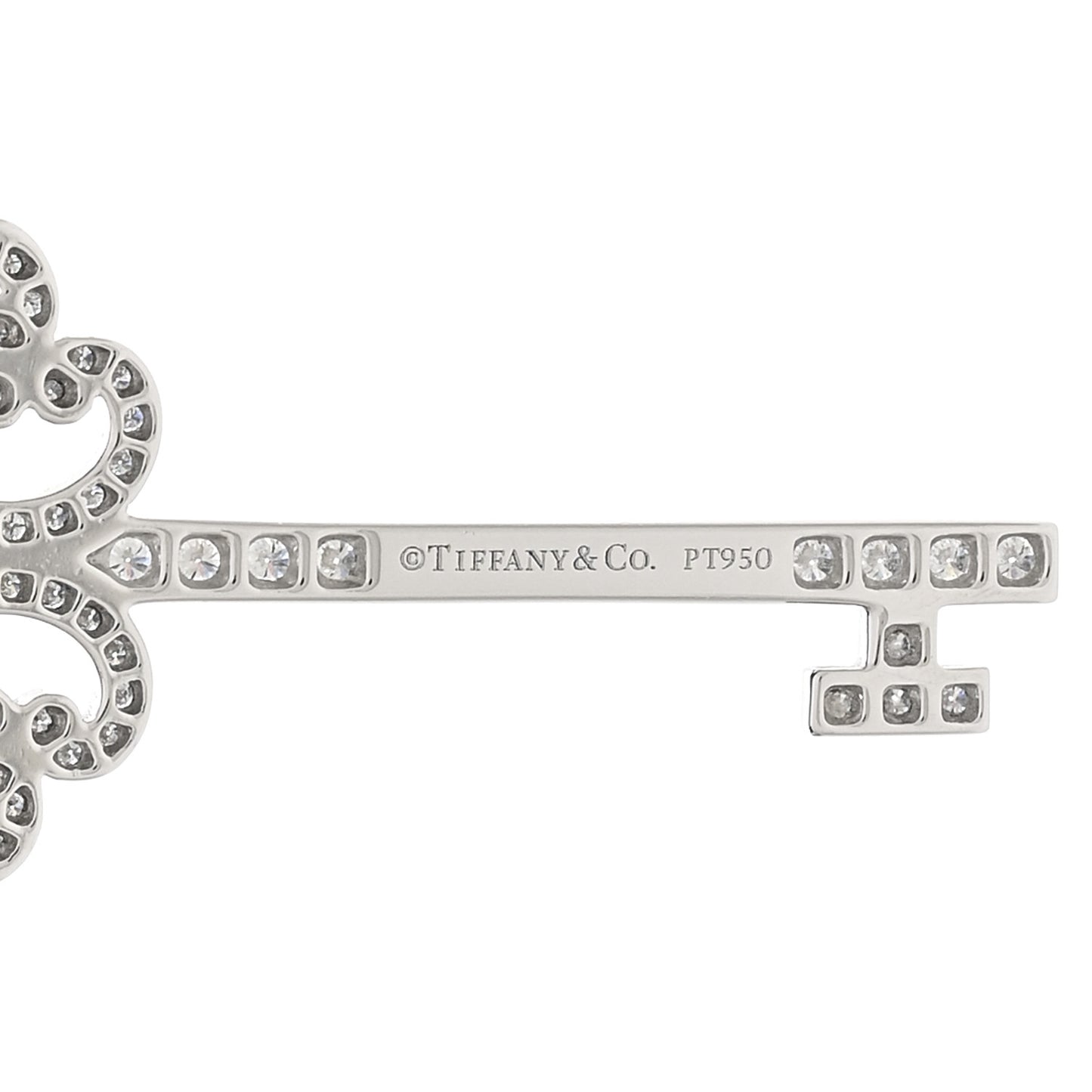 Platinum Diamond Enchant Quatra Heart Key Pendant