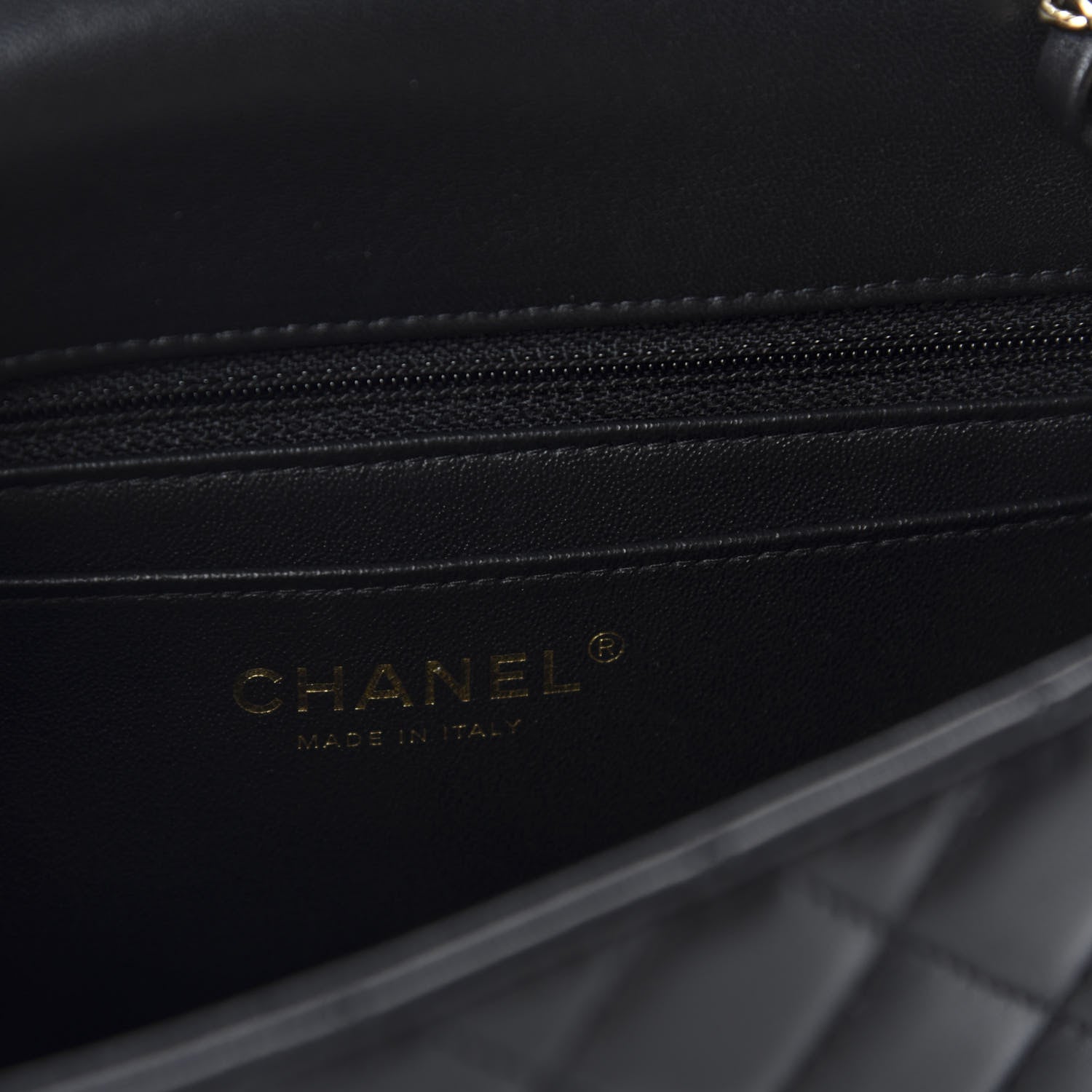 Chanel Lambskin Quilted Mini Rectangular Flap Black 8 of 10