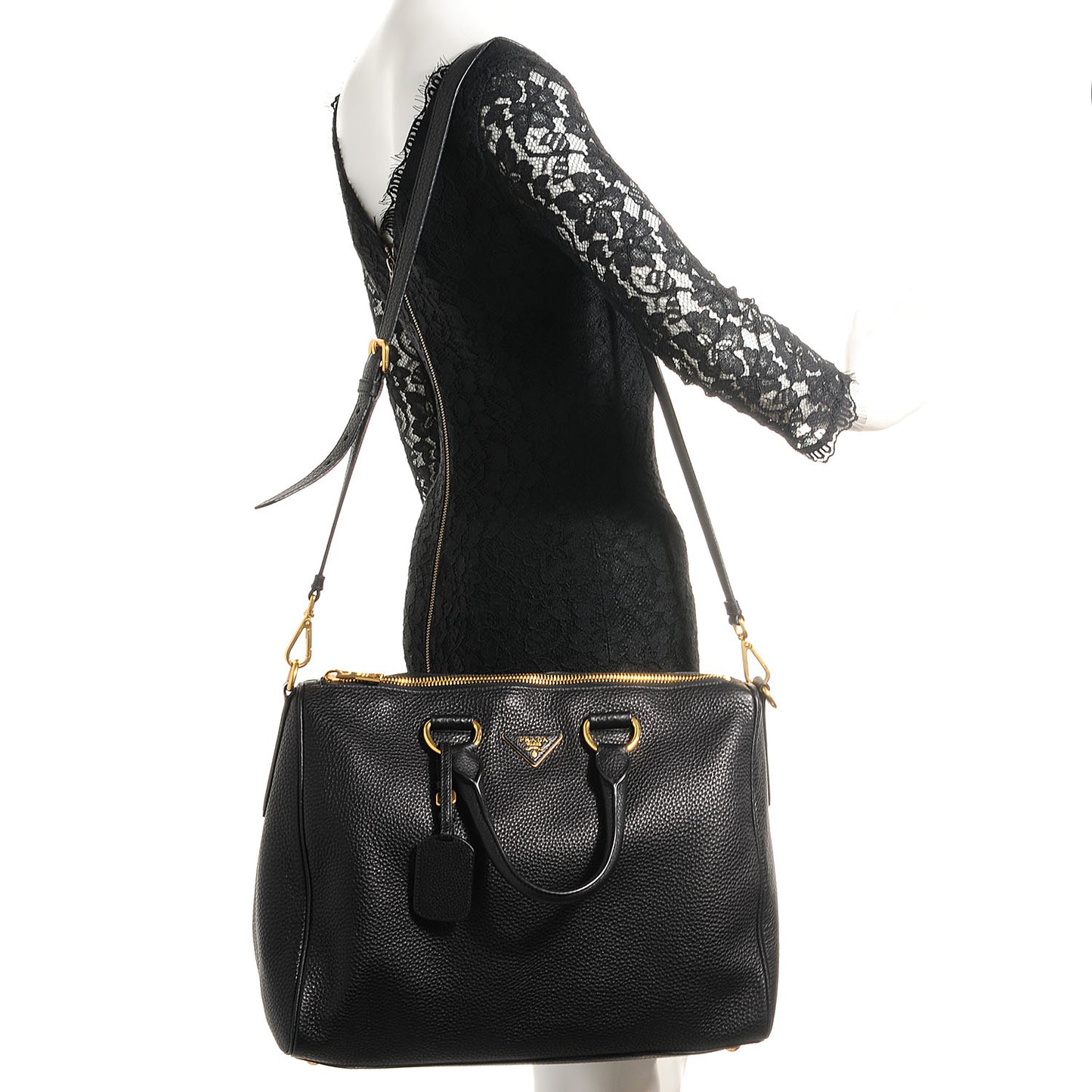 Vitello Daino Shoulder Bag Nero Black