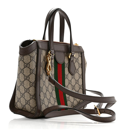Gucci GG Supreme Monogram Small Ophidia Tote Bag Brown 3 of 10