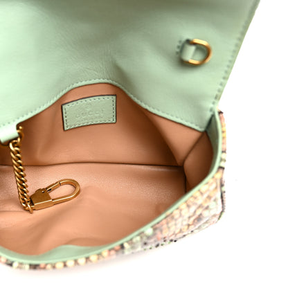 Gucci Snakeskin Matelasse GG Marmont Chain Belt Bag 5 of 11