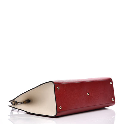 Gucci Dollar Calfskin Large Soho Top Handle Satchel Hibiscus Red Mystic White Blue 5 of 10