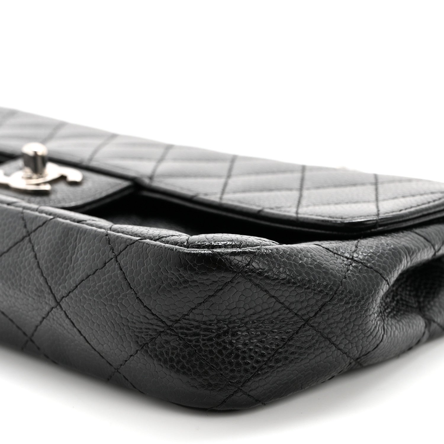 Chanel Caviar Quilted East West Flap Black 10 of 11