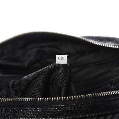 Prada Cervo Lux Chain Shoulder Bag Black 7 of 7