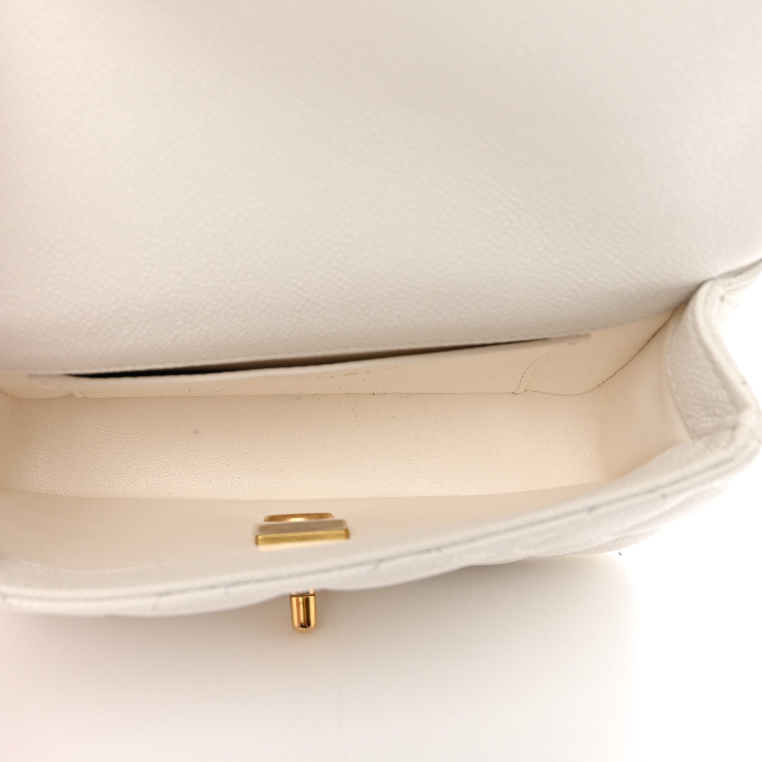 Chanel Caviar Quilted Mini Sweetheart Rectangular Flap White 5 of 10