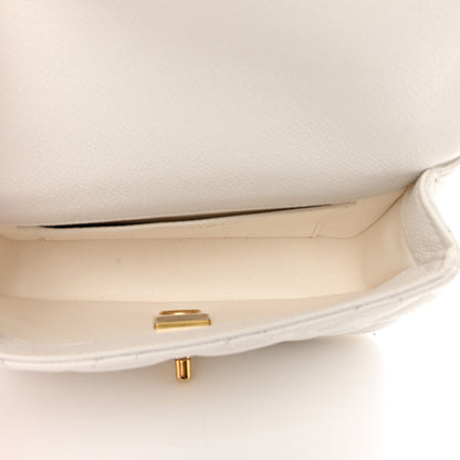 Chanel Caviar Quilted Mini Sweetheart Rectangular Flap White 5 of 10