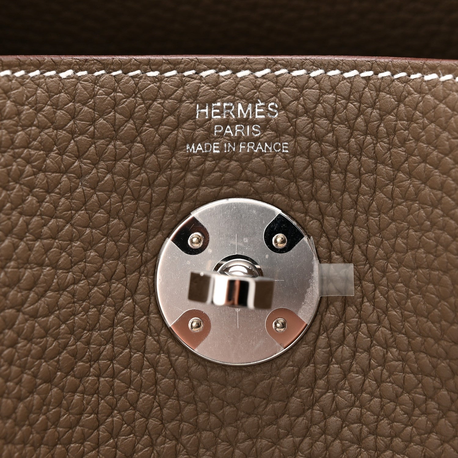 Hermes Taurillon Clemence Lindy 26 Etoupe 6 of 11