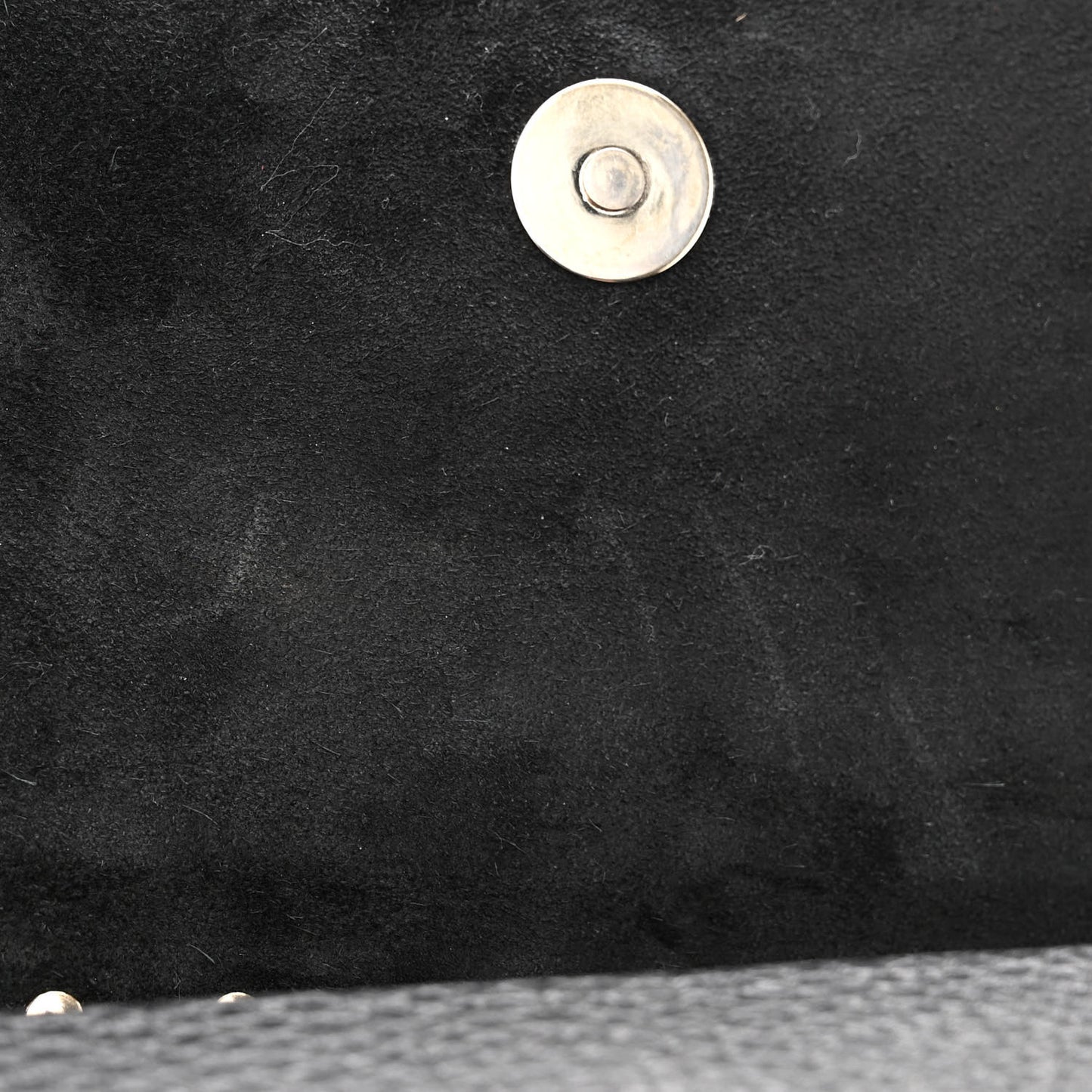 Pebbled Calfskin Rockstud Side Slip Crossbody Black