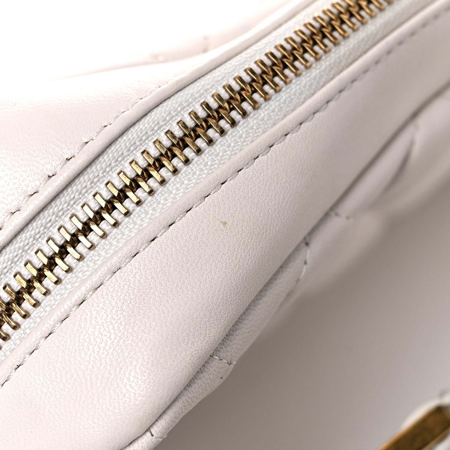 Nappa Barocco Quilted Vanitas Medea Belt Bag White