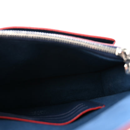 Louis Vuitton Soft Calfskin My Lockme Chain Pochette Marine Rouge 5 of 14