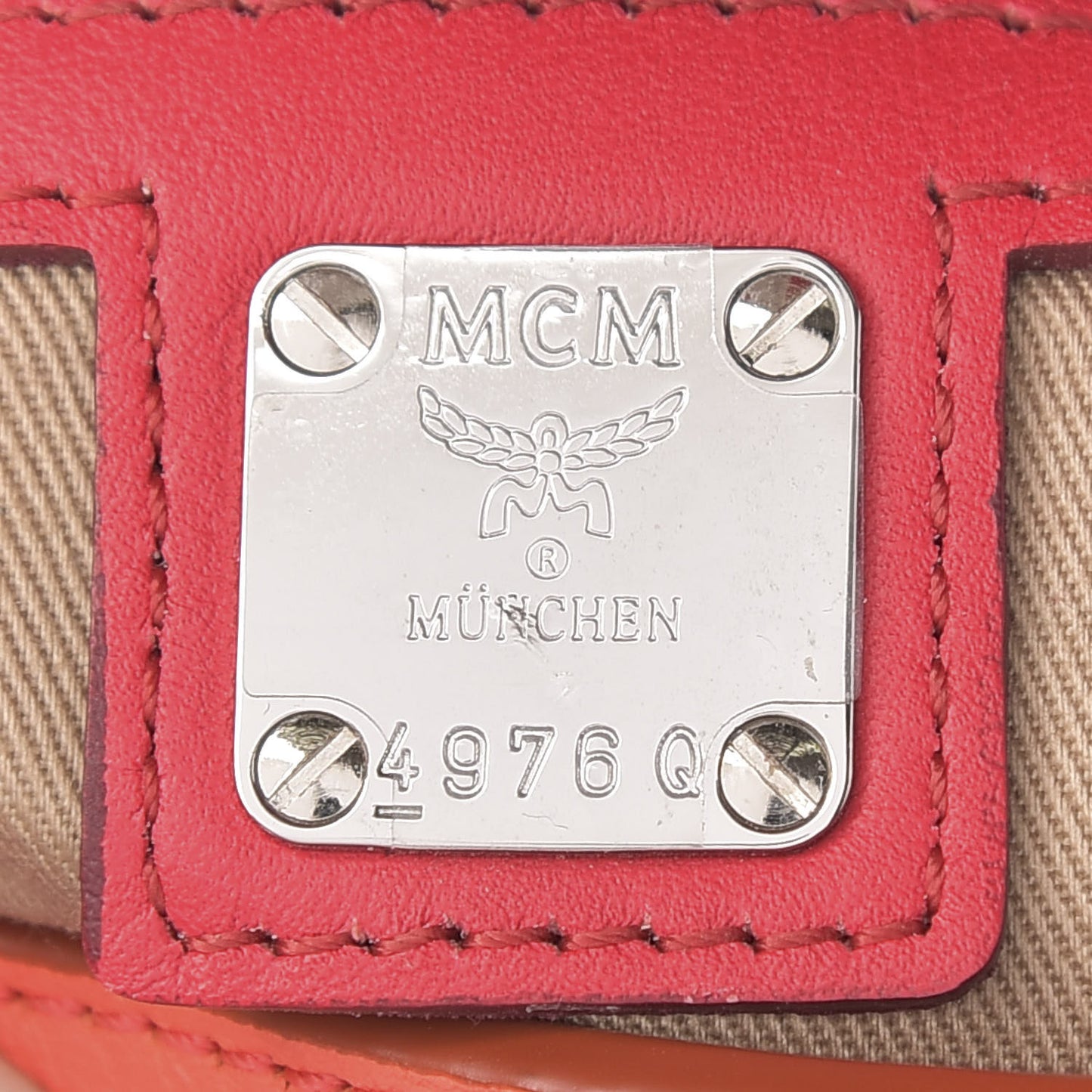 Calfskin Ottomar Monogram Medium Millie Crossbody Bag Hot Coral