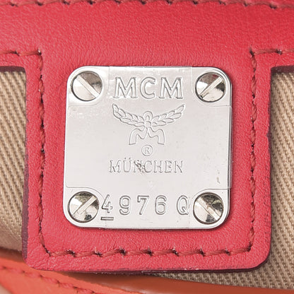 MCM Calfskin Ottomar Monogram Medium Millie Crossbody Bag Hot Coral 8 of 9