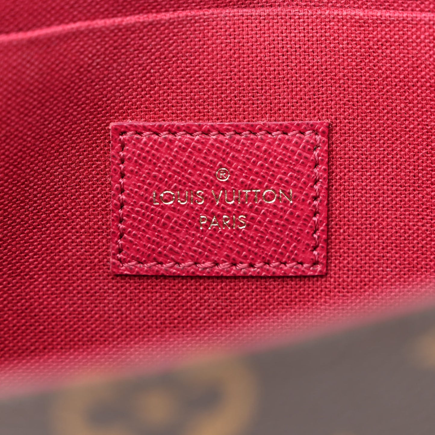 Monogram Pochette Felicie Chain Wallet Fuchsia