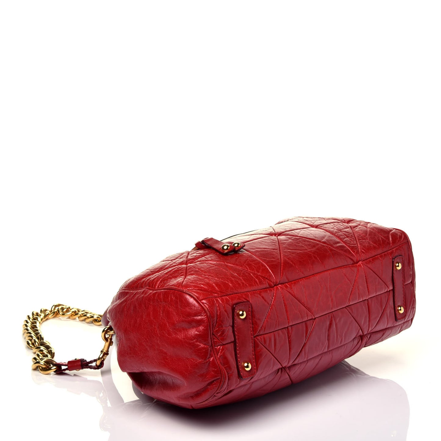 Calfskin Patchwork Stam Red