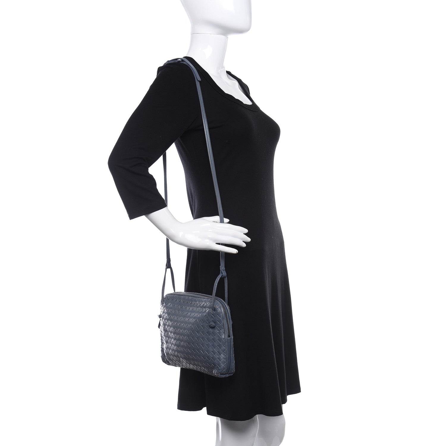 Bottega Veneta Nappa Intrecciato Pillow Crossbody Messenger Baltic Blue 2 of 8