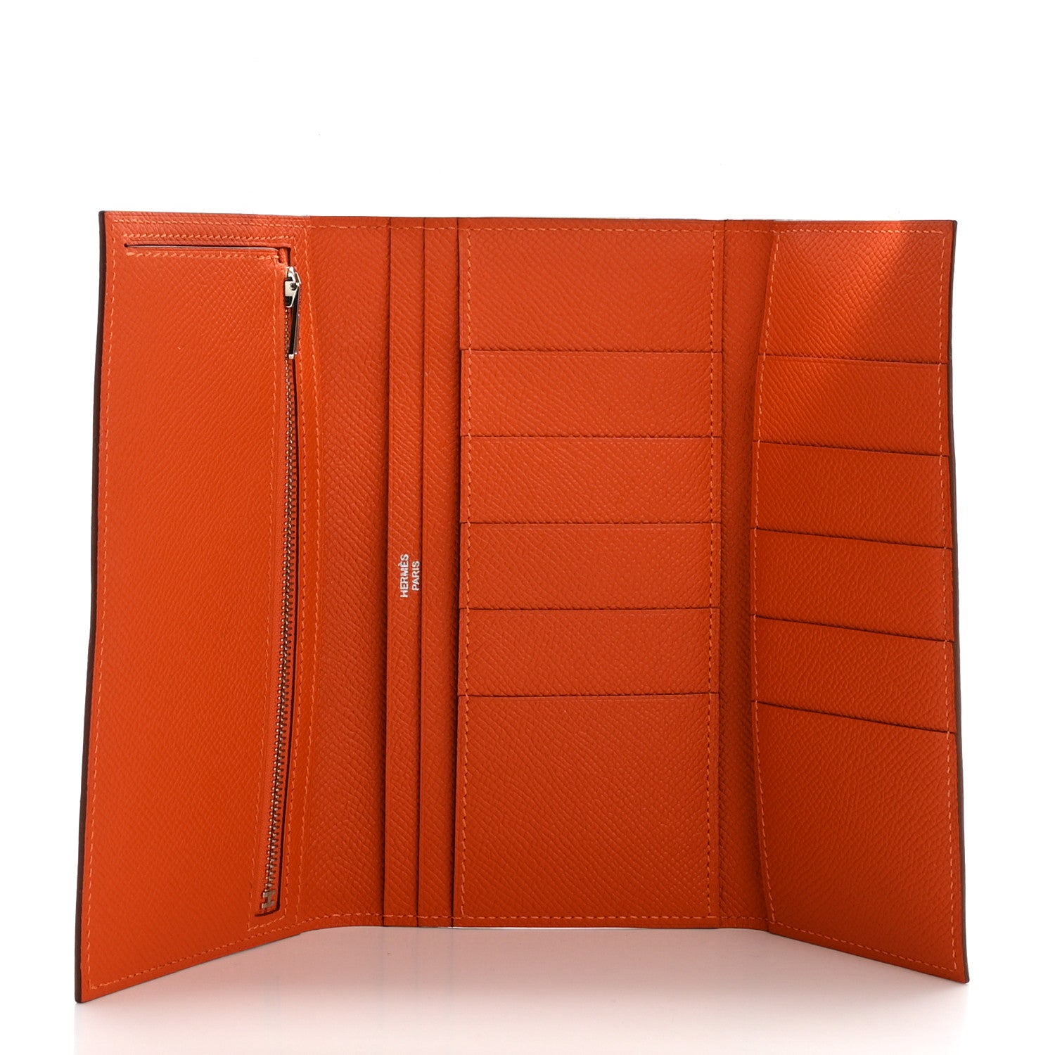 Hermes Epsom Tri-Fold Bearn Gusset Wallet Orange 6 of 8