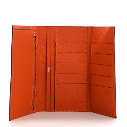 Hermes Epsom Tri-Fold Bearn Gusset Wallet Orange 6 of 8