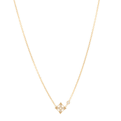 Louis Vuitton 18K Yellow Gold Diamond Idylle Blossom Pendant Pave Necklace 1 of 4