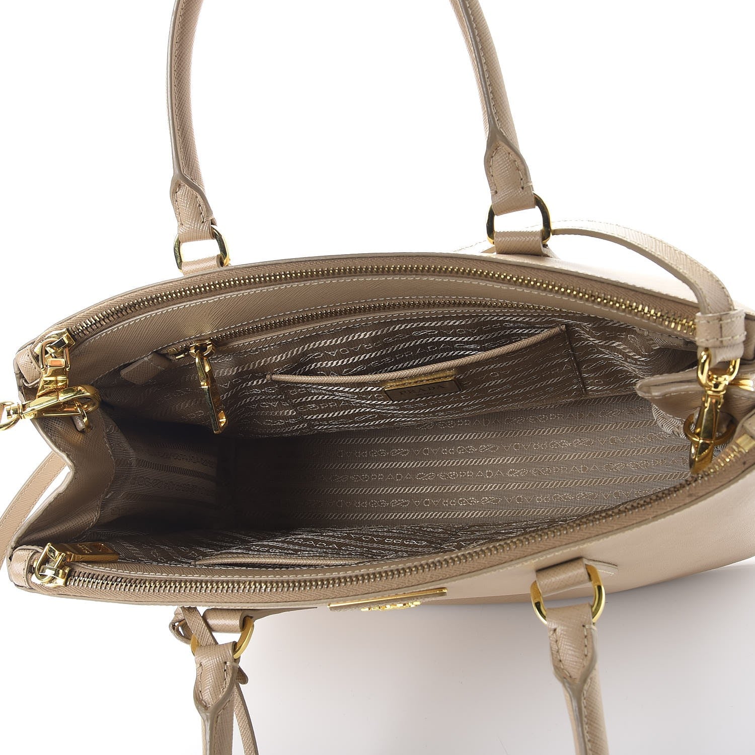 Prada Saffiano Medium Galleria Double Zip Tote Sabbia 5 of 15