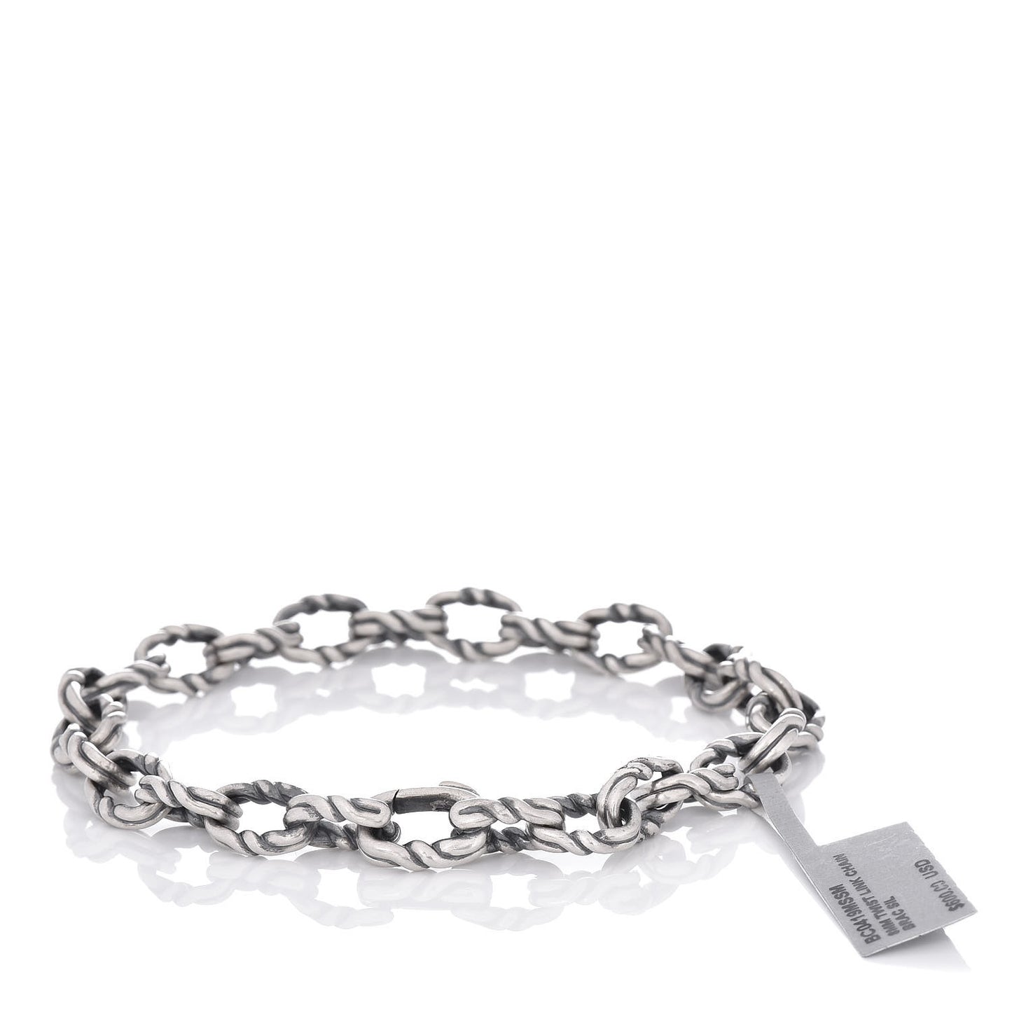 Sterling Silver 8mm Twist Link Chain Bracelet
