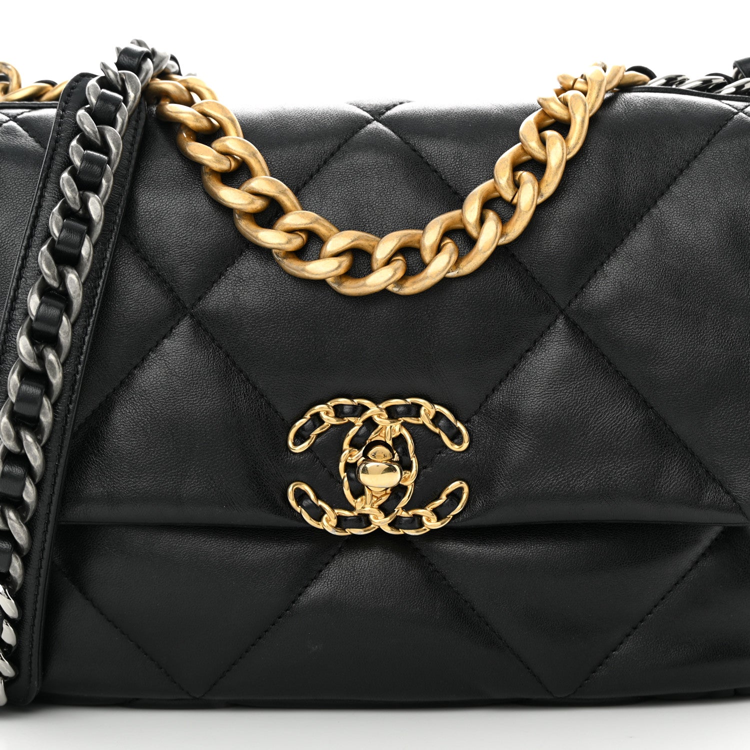 Chanel Lambskin Quilted Medium Chanel 19 Flap Black 8 of 14
