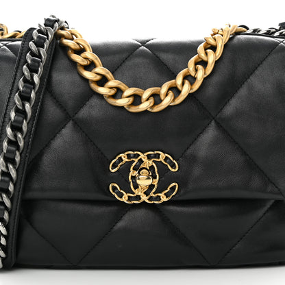 Chanel Lambskin Quilted Medium Chanel 19 Flap Black 8 of 14