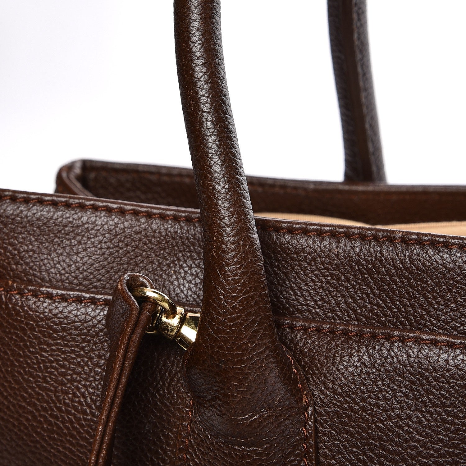 Chanel Calfskin Cerf Executive Shopper Tote Brown 10 of 16