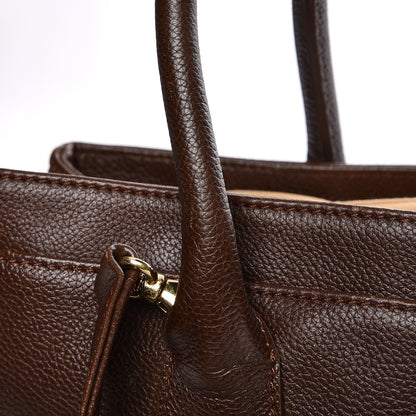 Chanel Calfskin Cerf Executive Shopper Tote Brown 10 of 16