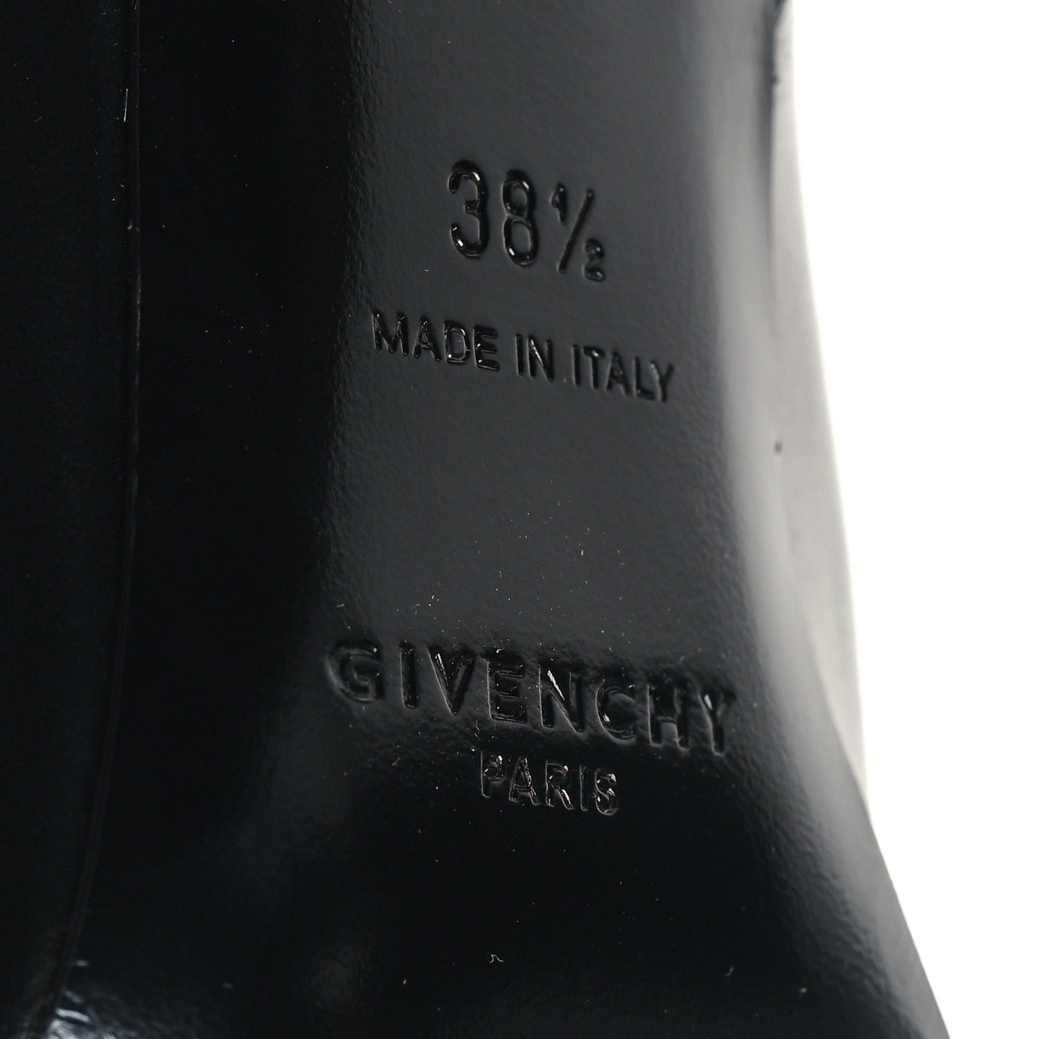Givenchy Grained Calfskin G Cube Knee High Boots 38.5 Black 7 of 7