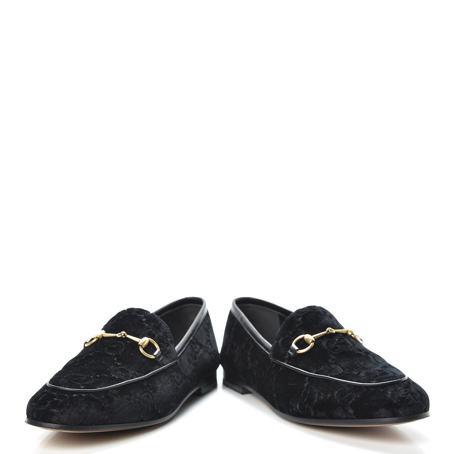 Velvet GG Monogram Horsebit Womens Jordaan Loafers 38.5 Black