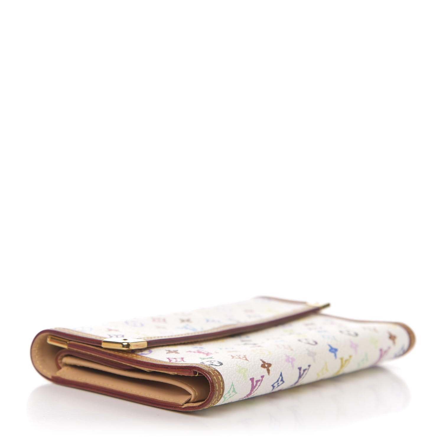 Louis Vuitton Monogram Multicolor Porte Tresor International Wallet White 4 of 7