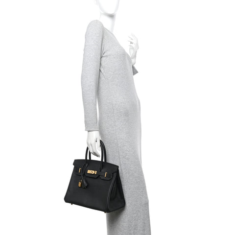 Epsom Birkin 30 Black