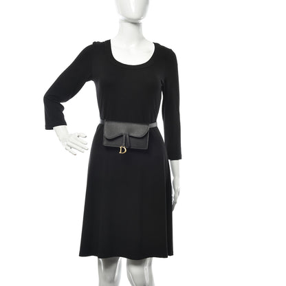 Christian Dior Grained Calfskin Saddle Belt Bag Black 2 of 11