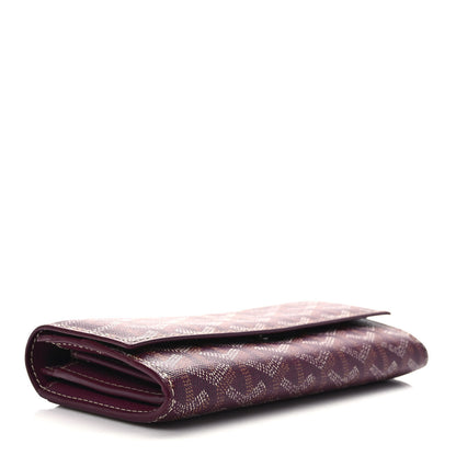 Goyard Goyardine Varenne Long Wallet Burgundy 4 of 7