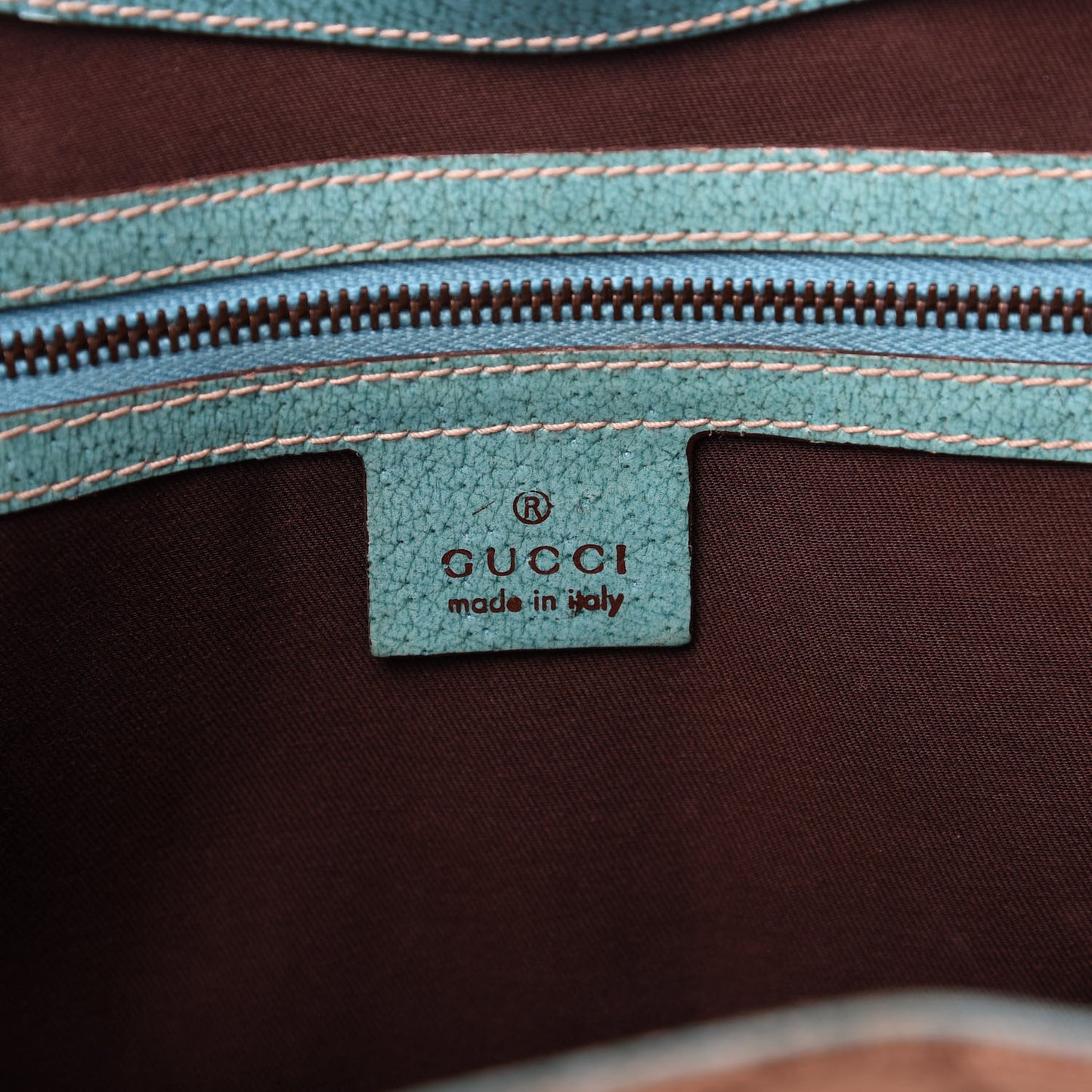 Monogram Calfskin Large Bardot Shoulder Bag Turquoise