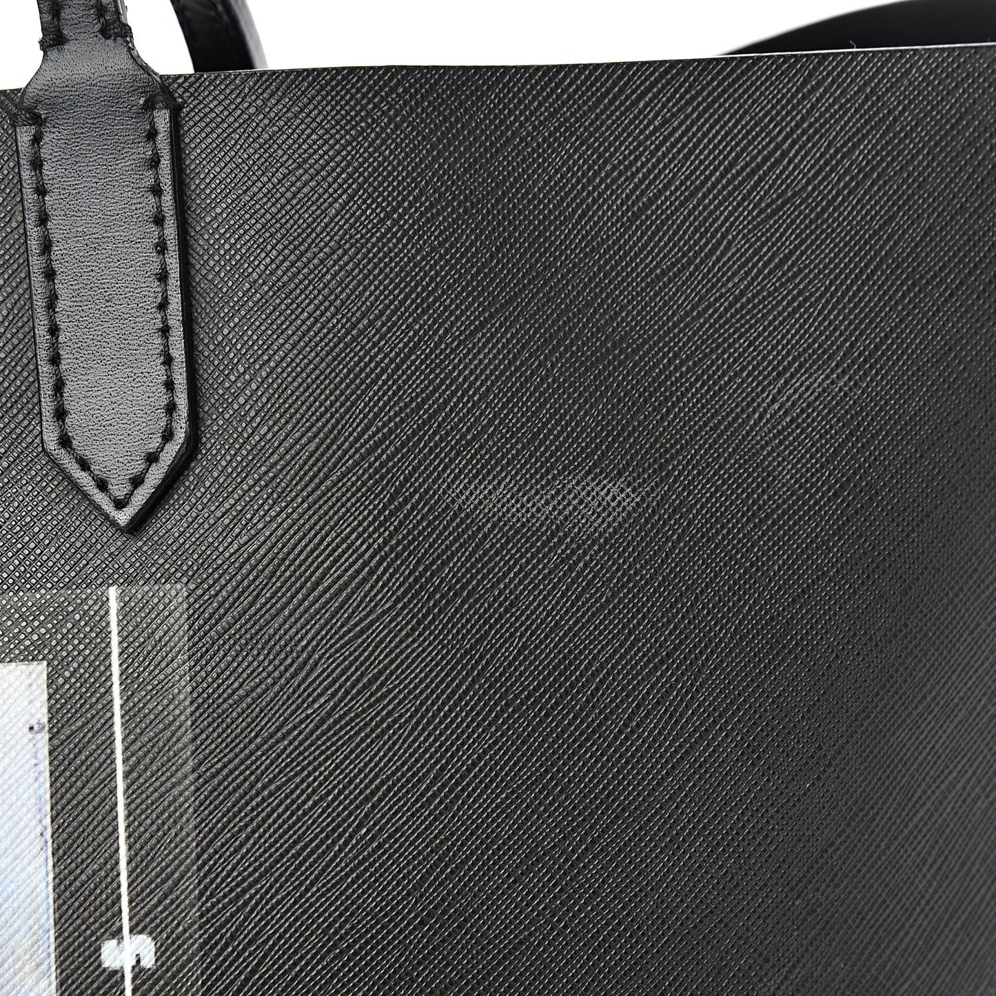 Textured Coated Canvas Bambi Print Large Antigona Tote Black