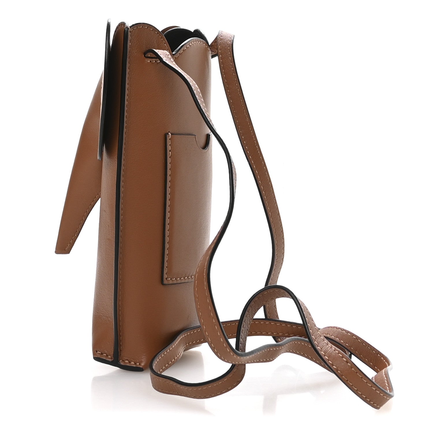 Loewe Calfskin Elephant Pouch Crossbody Bag Tan 3 of 10
