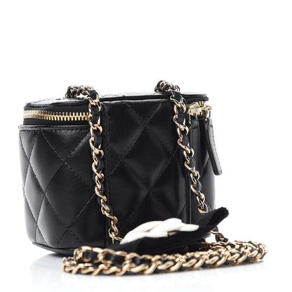 Chanel Lambskin Quilted My Chanel Lady Vanity Case With Chain Black 3 of 11